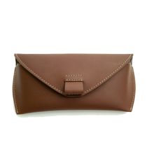 THE LEATHER STORY Suave Sunglass Case - Mocha Brown