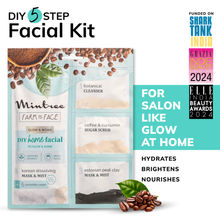 Mintree Organic Coffee at Home Facial Kit for Men Korean Melting Collagen Film Sheet Mask