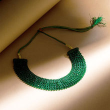 VIRAASI Crystal Beaded Green Necklace