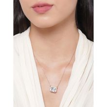 Giva Sterling Silver Golden Minimal Pearl Pendant With Link Chain For Women(Adjustable)