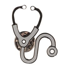 The Tie Hub Doctor stethoscope Grey Lapel Pin