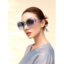 IDEE IDS2982C3SG - UV Protected Gradient Mirror Sunglasses for Women (56)
