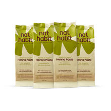 Nat Habit Ready-To-Apply Henna Paste Pre-Soaked In Black Tea, Rosemary Oil & Herbs - Dark Brown