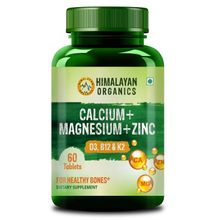 Himalayan Organics Calcium + Magnesium + Zinc Vitamin D3 & B12 Veg Tablets