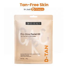 Swiss Beauty Care D-Tan Pro-Glow Facial Kit, Eliminates Tanning With Kojic Acid & Liquorice Extract