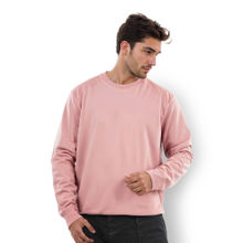 CELIO Men Pink Solid Cotton Sweatshirt