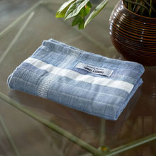 Doctor Towels Blue Double Cloth Cotton Bath Towel (M)