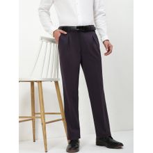 SHOWOFF Men Black Solid Formal Trouser