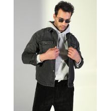 SHOWOFF Edition Men's Solid Black Denim Jacket