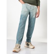 SHOWOFF Mens Blue Slim Fit Ombre Jeans