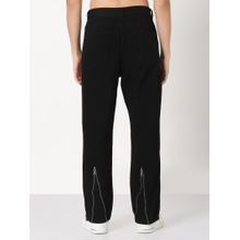 SHOWOFF Mens Black Straight Fit Jeans