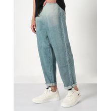 SHOWOFF Mens Blue Washed Tapered Fit Ombre Jeans