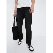 SHOWOFF Men Black Straight Fit Jeans