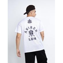 SHOWOFF Men Graphic Print White Short Sleeves V-Neck Relaxed Fit T-shirt