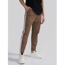 SHOWOFF Mens Brown Slim Fit Joggers
