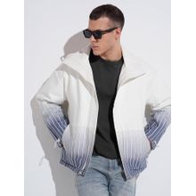 SHOWOFF Men Edition Stripes Off White Reversible Suede Jacket