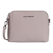 Lino Perros Women's White Synthetic Leather Sling Bag