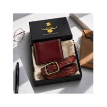 Celtic Premium Handcrafted Leather Belt & Wallet Combo Gift Set