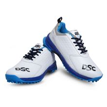 DSC Jaffa 22 Cricket Shoes For Men And Boys White-Navy Blue