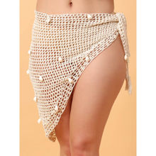 Velvery Women Off White Self Design Sarong