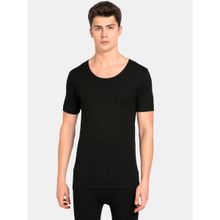 Jockey 2400 Men Extra Warmth Combed Cotton Rich Thermal Undershirt - Black