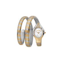 Just Cavalli Anlog Watch For Women JC1L189M0075 Two Tone Silver & Gold Color
