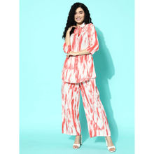 Libas Coral cotton abstract printed night suit set (XS)