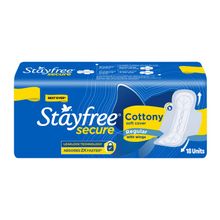 Stayfree Secure Cottony Soft Cover with Wings - 18 Pads