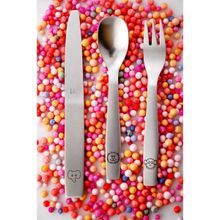 FNS Kiddies Stainless Steel Cutlery Set for Kids (Dinner Spoon, Dinner Fork & Dinner Knife) (3Pcs)