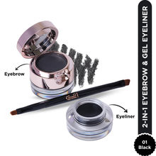 GLAM21 2-In-1 Eyebrow & Gel Eyeliner - Black