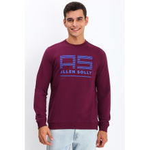 Allen Solly Men Purple Crew Neck Full Sleeves Casual Sweatshirt