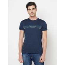 Octave Men Blue Graphic Printed T-Shirt