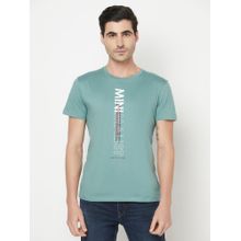 Octave Men Green Graphic Printed T-Shirt