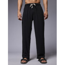 PRONK Cotton Black for Men Relaxed Fit Track Pant