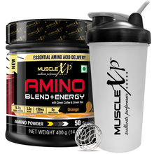 MuscleXP Amino Blend and Energy Powder - Pre Workout, Intra Workout + Shaker