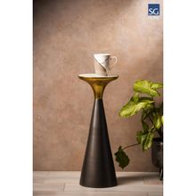 SG Home Grey Metal And Marble Top Silhoutte Drink