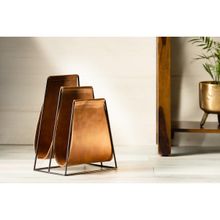 SG Home Brown Modern Magazine Stand