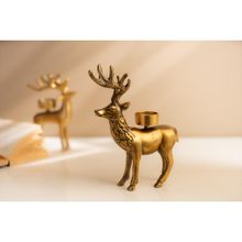 SG Home Antique Deer Tea Light Holder