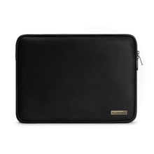 DailyObjects Black Vegan Leather Zippered Sleeve For Laptop/macbook