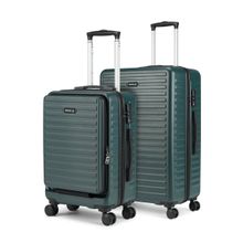 Assembly Hard Luggage Set Of 2Medium Check-In 24 Inches And Cabin Luggage 20 Inches Green