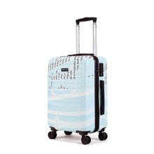 Assembly Polycarbonate Script Printed Cabin Hard Luggage Bag