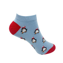 Mint & Oak Penguin Snuggles Socks For Women - Blue (FREE SIZE)
