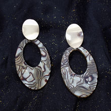 Ayesha Hollow Oval Animal Print Earrings For Women