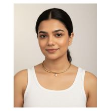 Shopsiiri Golden Solitaire Collar Necklace