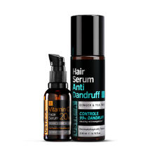 Ustraa 20% Vitamin C Face Serum & Anti Dandruff Hair Serum Combo