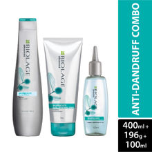 Matrix Biolage Scalppure Shampoo,conditioner & Serum, Anti-dandruff Combo, Relieves Scalp Irritation - 3pcs