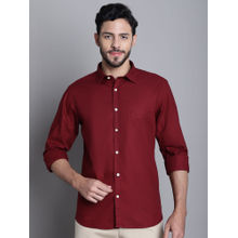 Cantabil Men Maroon Casual Shirt