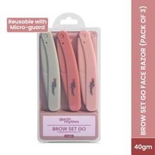 Earth Rhythm Brow Set Go Face Razor Pack Of 3, Gentle, Painless and Travel Friendly