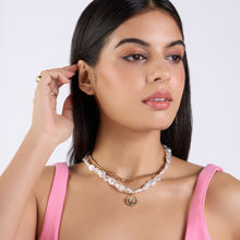 Pipa Bella by Nykaa Fashion Pack of 2 White And Gold Pearl Layered Necklace