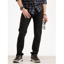 WROGN Solid Slim Fit Denim Jeans-Black